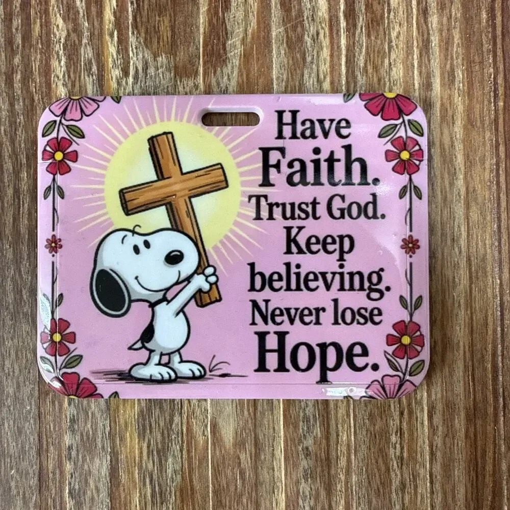 Have Faith - Snoopy Badge ID Holder